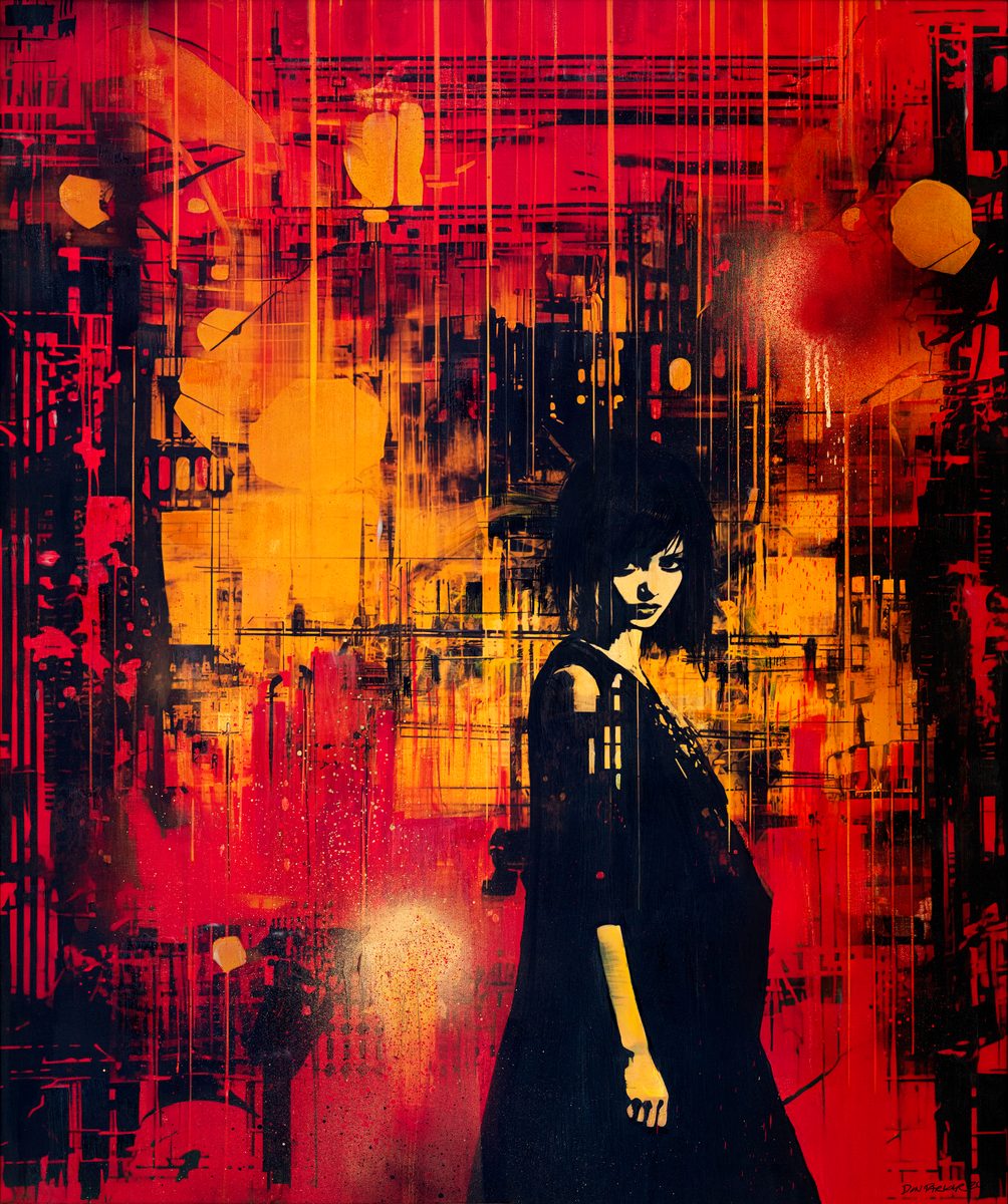 Painting titled Rachael inspired by Blade Runner